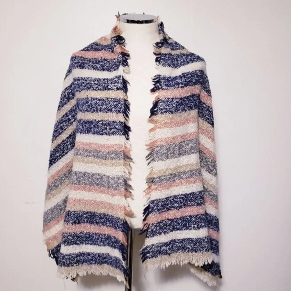 UNBRANDED‎ Neutrals Striped Scarf Women's One Size